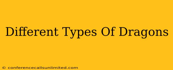 Different Types Of Dragons