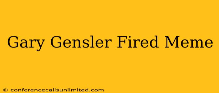 Gary Gensler Fired Meme