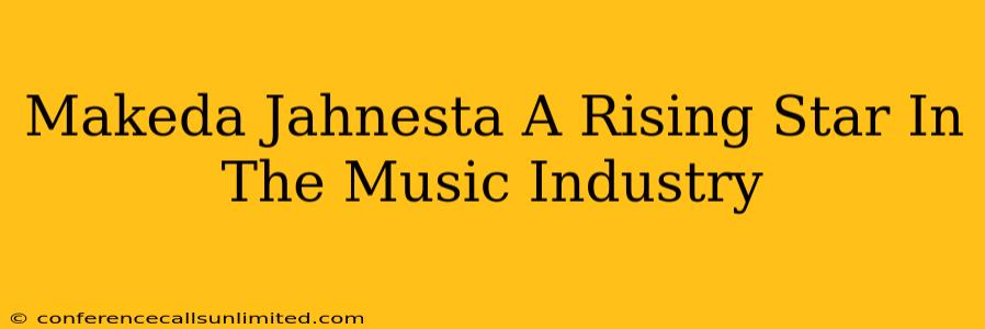 Makeda Jahnesta A Rising Star In The Music Industry